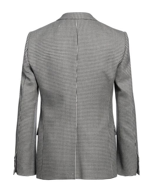 McQueen Gray Blazer Wool, Cupro, Cotton for men