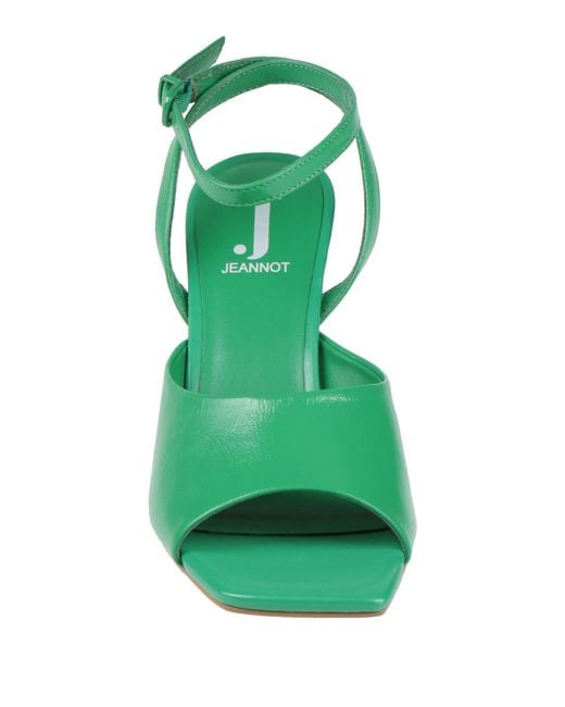 Jeannot Green Sandals Leather