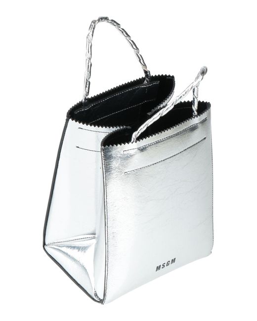 MSGM Gray Handbag Leather