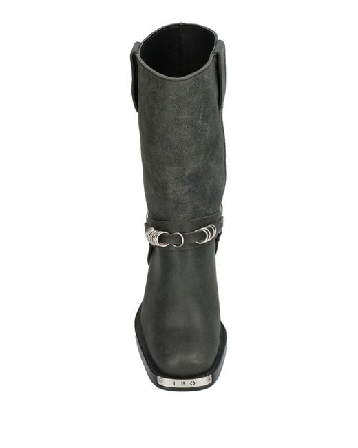 IRO Black Charcoal Ankle Boots Leather