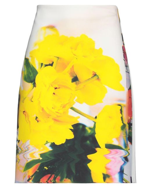 MSGM Yellow Midi Skirt