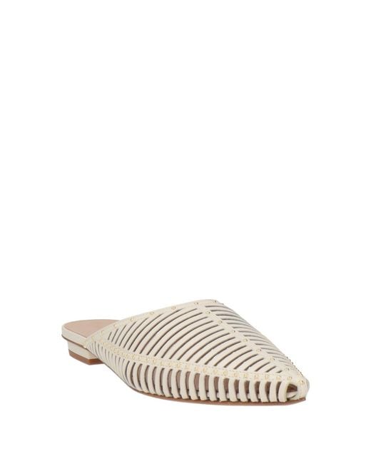 Ulla Johnson White Mules & Clogs Cowhide