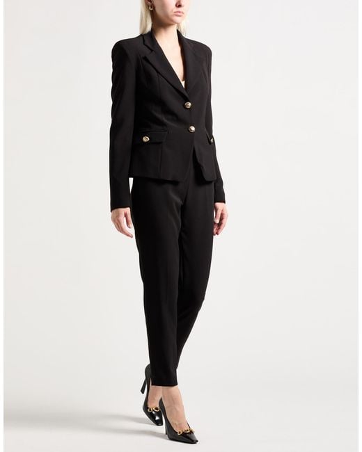 Compagnia Italiana Black Suit Polyester, Elastane