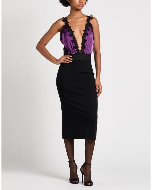 W Les Femmes By Babylon Purple Bodysuit Polyamide