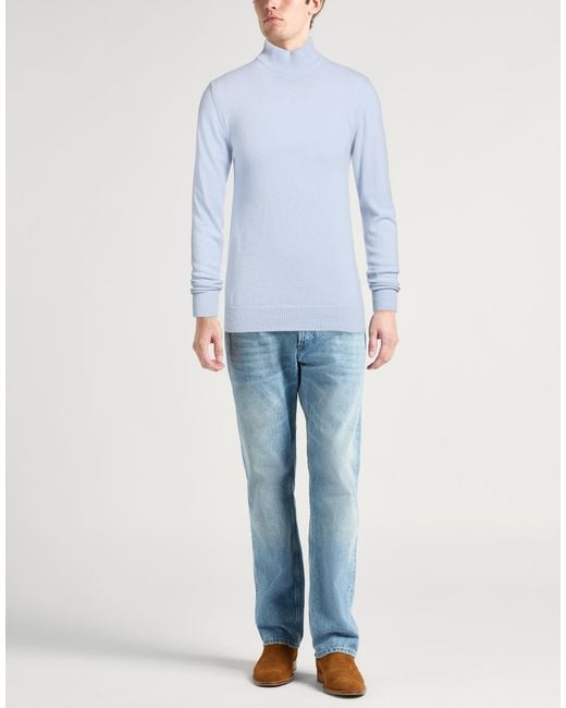 Daniele Fiesoli Blue Sky Turtleneck Merino Wool, Cashmere for men