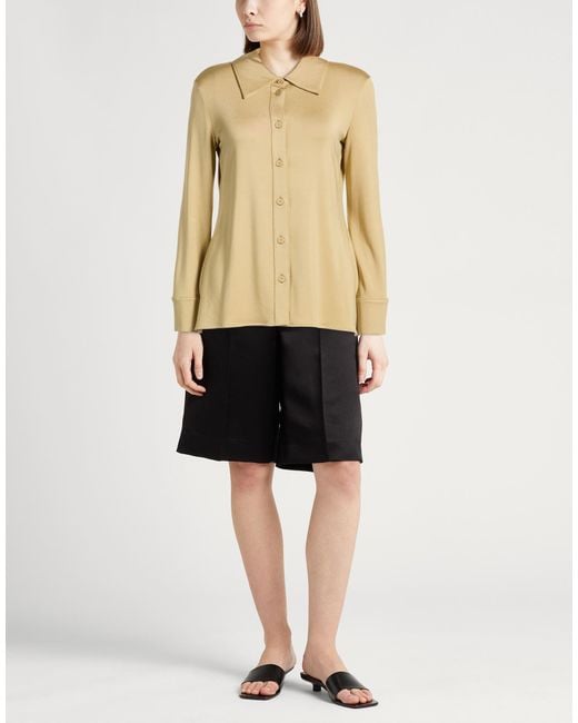 Jil Sander Natural Sand Shirt Viscose, Elastane