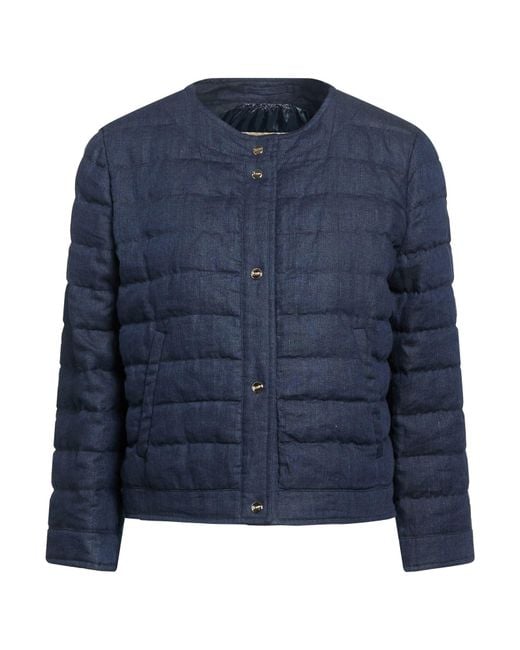 Herno Blue Puffer Linen