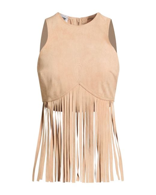 Top Moschino de color Natural