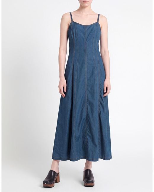 Rag & Bone Blue Midi Dress Cotton