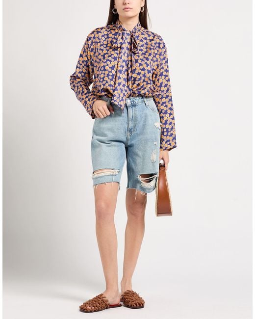 Aspesi Blue Top Silk