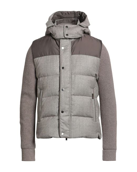 Moorer Gray Puffer Virgin Wool, Polyester for men