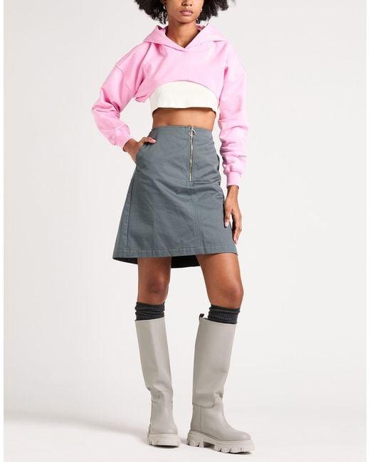 Maison Kitsuné Gray Mini Skirts