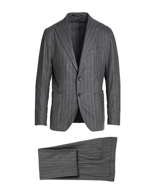 Tagliatore Gray Suit Virgin Wool, Cashmere, Polyamide, Elastane for men