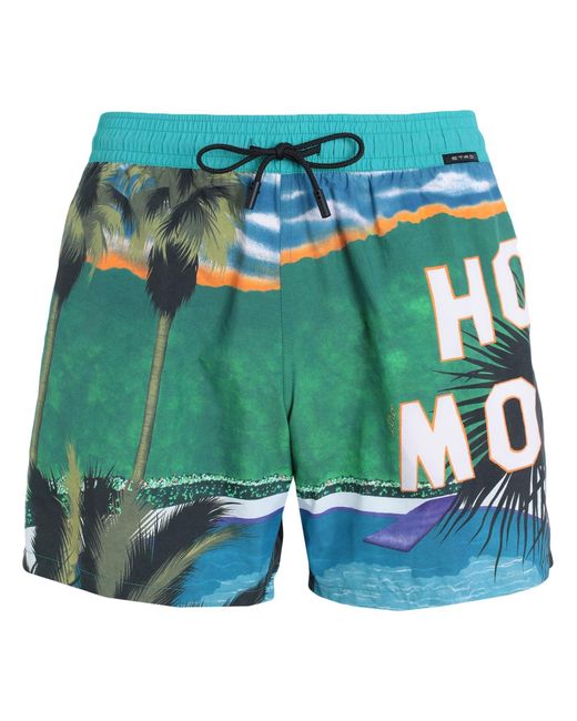 Etro Blue Swim Trunks for men