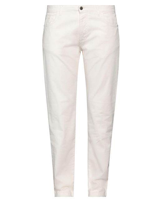 Les Copains White Pants for men