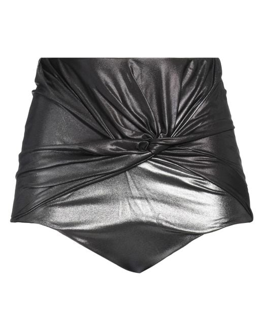 Rick Owens Black Lead Shorts & Bermuda Shorts Viscose, Elastane