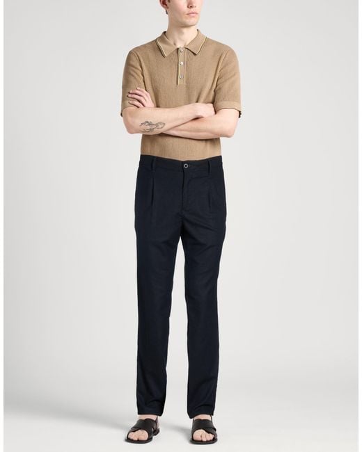 Incotex Blue Pants Virgin Wool, Polyester, Elastane for men