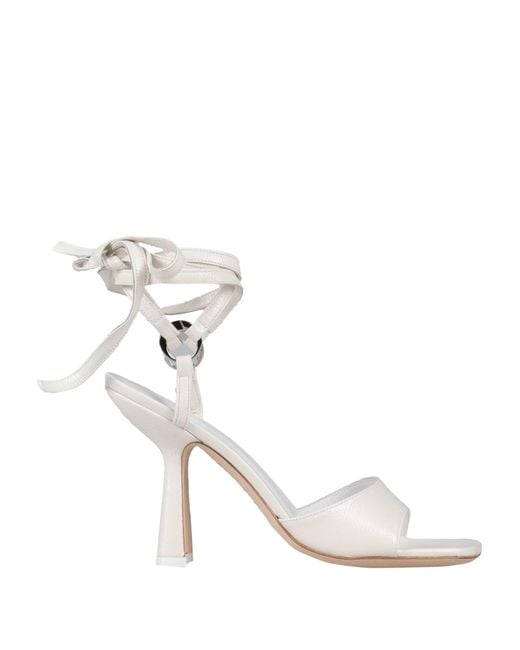 By Far White Sandals