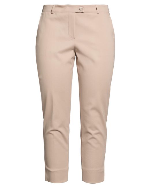 Maison Common Natural Sand Pants Cotton, Polyamide, Elastane