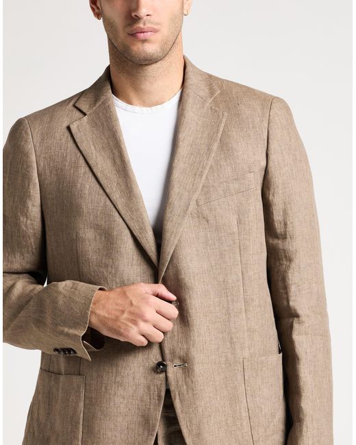 IDEA ITALIAN DESIGN ELEMENTS OF APPAREL Natural Camel Suit Linen for men