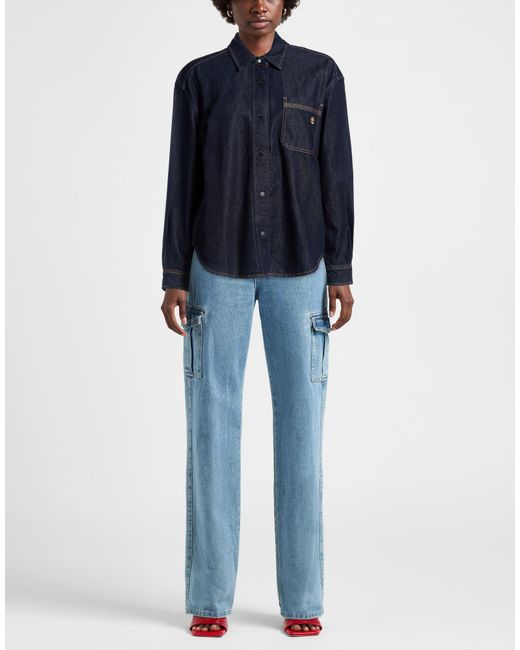 Timberland Blue Denim Shirt Cotton, Lyocell