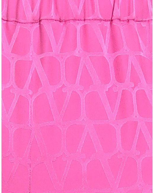 Valentino Garavani Pink Fuchsia Pants Silk