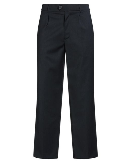 Amaranto Blue Midnight Pants Polyester, Virgin Wool, Elastane, Viscose for men