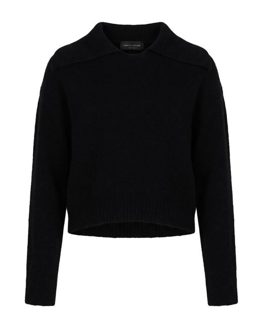 Roberto Collina Black Sweater Polyamide, Wool, Alpaca Wool, Elastane