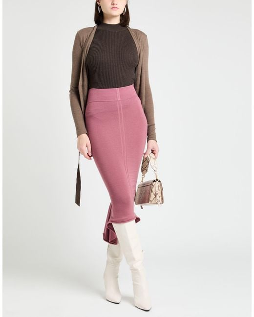 Rick Owens Pink Midi Skirts