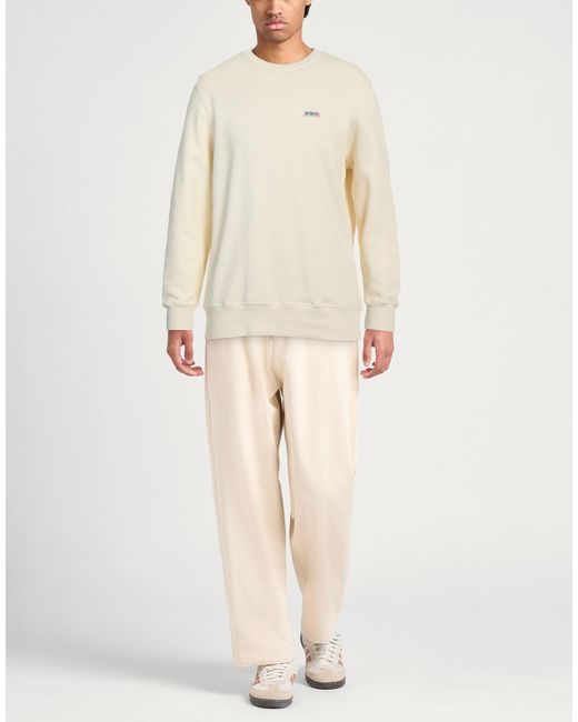 Autry White Sweatshirt Cotton, Elastane for men