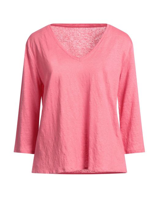 Majestic Filatures Pink Coral T-Shirt Linen, Elastane