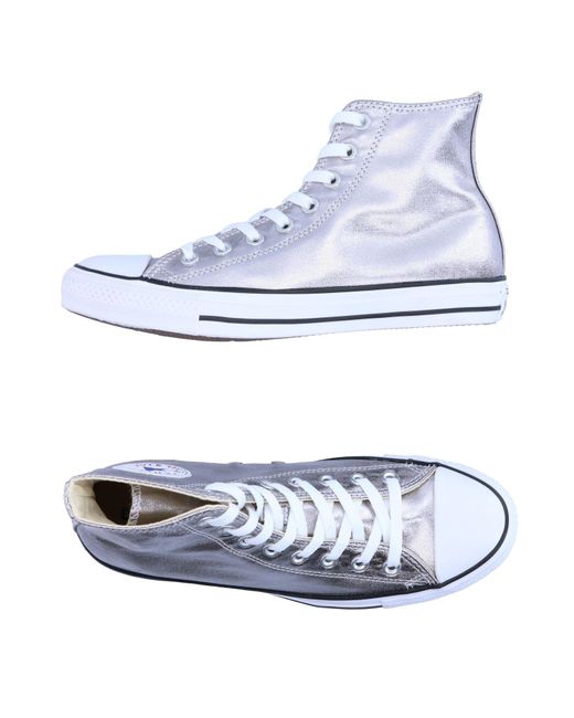silver metallic converse womens