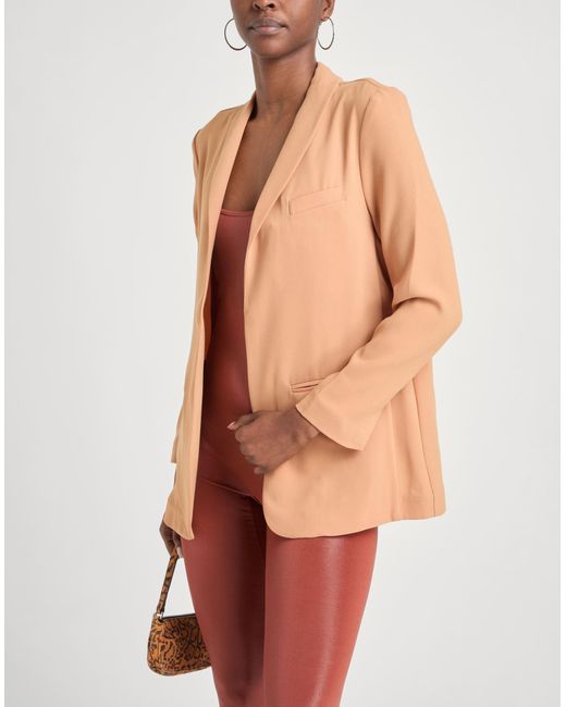 Reiko Natural Camel Blazer Polyester, Recycled Polyester