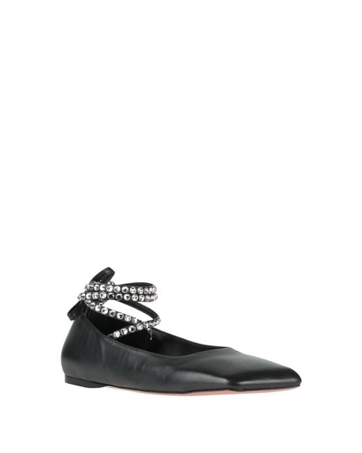 AMINA MUADDI Black Ballet Flats