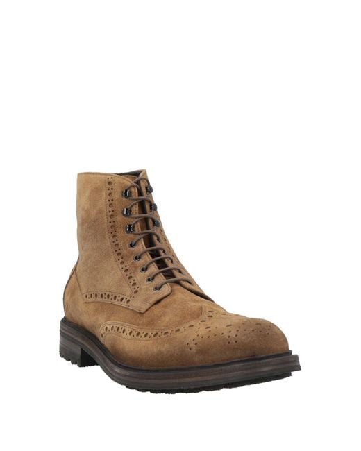 Pantanetti Brown Khaki Ankle Boots Leather for men