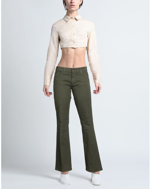 CIGALA'S Green Military Pants Cotton, Elastane