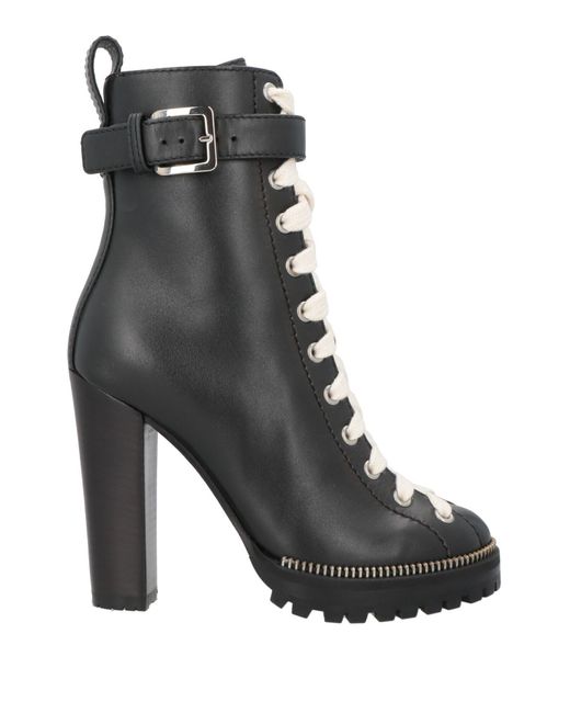 Sergio Rossi Women's Black Ankle Boots Leather