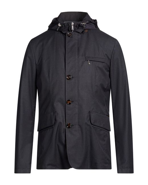 Moorer Blue Charcoal Jacket Polyamide, Polyester for men