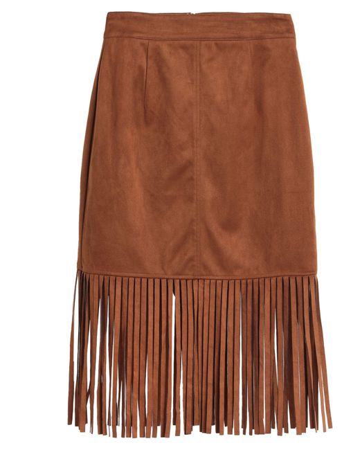 Glamorous Brown Midi Skirt