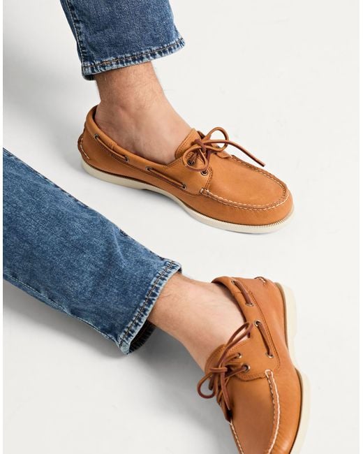 G.H.BASS Brown Loafers Leather for men
