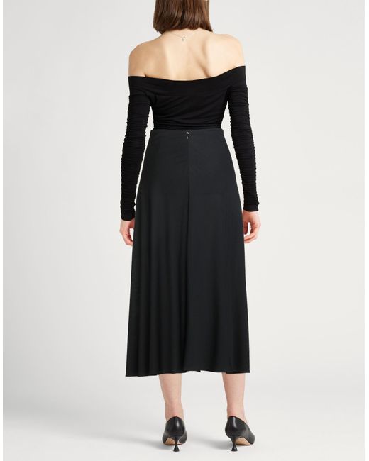 Jil Sander Black Midi Skirt Viscose, Polyamide