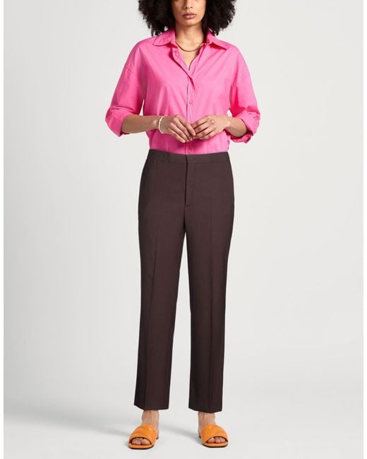 Tagliatore 0205 Brown Pants Polyester, Cotton, Elastane