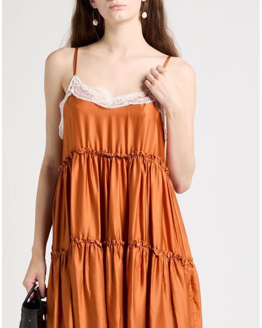 Rebel Queen Orange Mini Dress Viscose