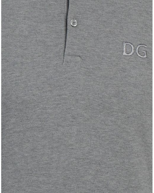 Dolce & Gabbana Gray Polo Shirt for men