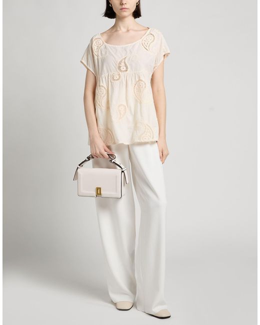 ALESSIA SANTI Natural Cream Top Cotton