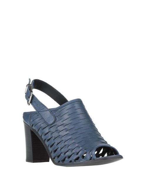 Piampiani Leather Sandals in Blue - Lyst