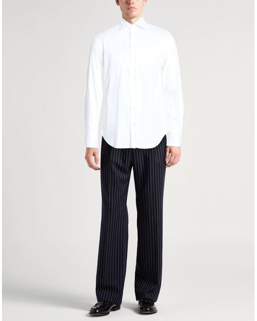 Emporio Armani White Shirt Cotton, Polyamide, Elastane for men