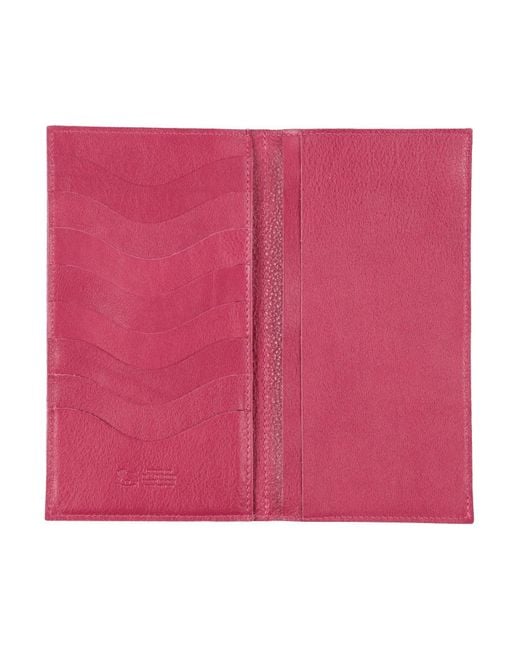 Il Bisonte Pink Document Holder Cowhide
