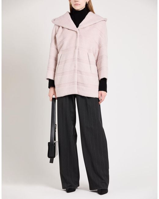Herno Pink Coat Alpaca Wool, Virgin Wool