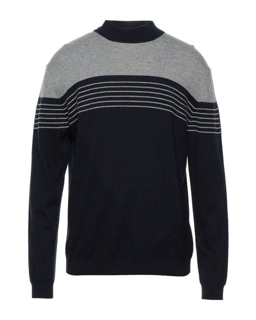 Alpha Studio Blue Turtleneck for men